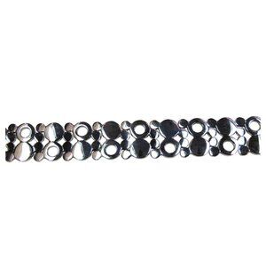 Inox Women's Polished Stainless Steel Bracelet with Open and Solid Circles